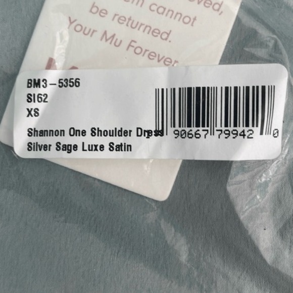Show Me Your MuMu Shannon One Shoulder Maxi Dress Silver Sage Luxe Satin XS - Picture 5 of 7